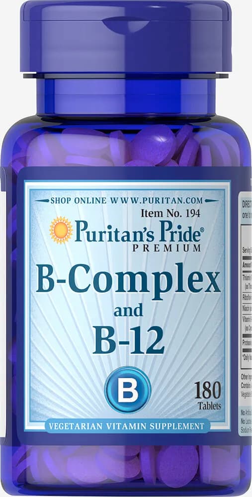 Vitamin B-Complex and Vitamin B-12 維生素B群 & B-12（180顆）