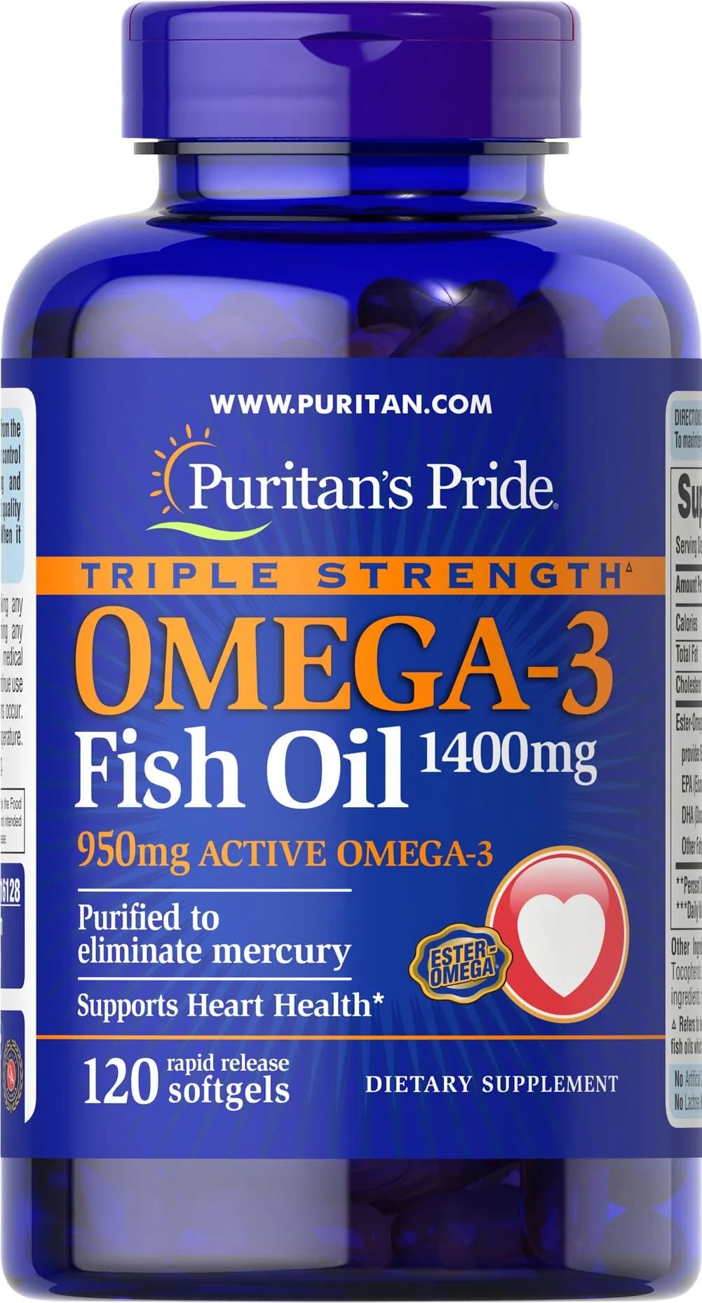 三倍強度 Omega-3 魚油 1400 毫克(950 毫克活性 Omega-3)