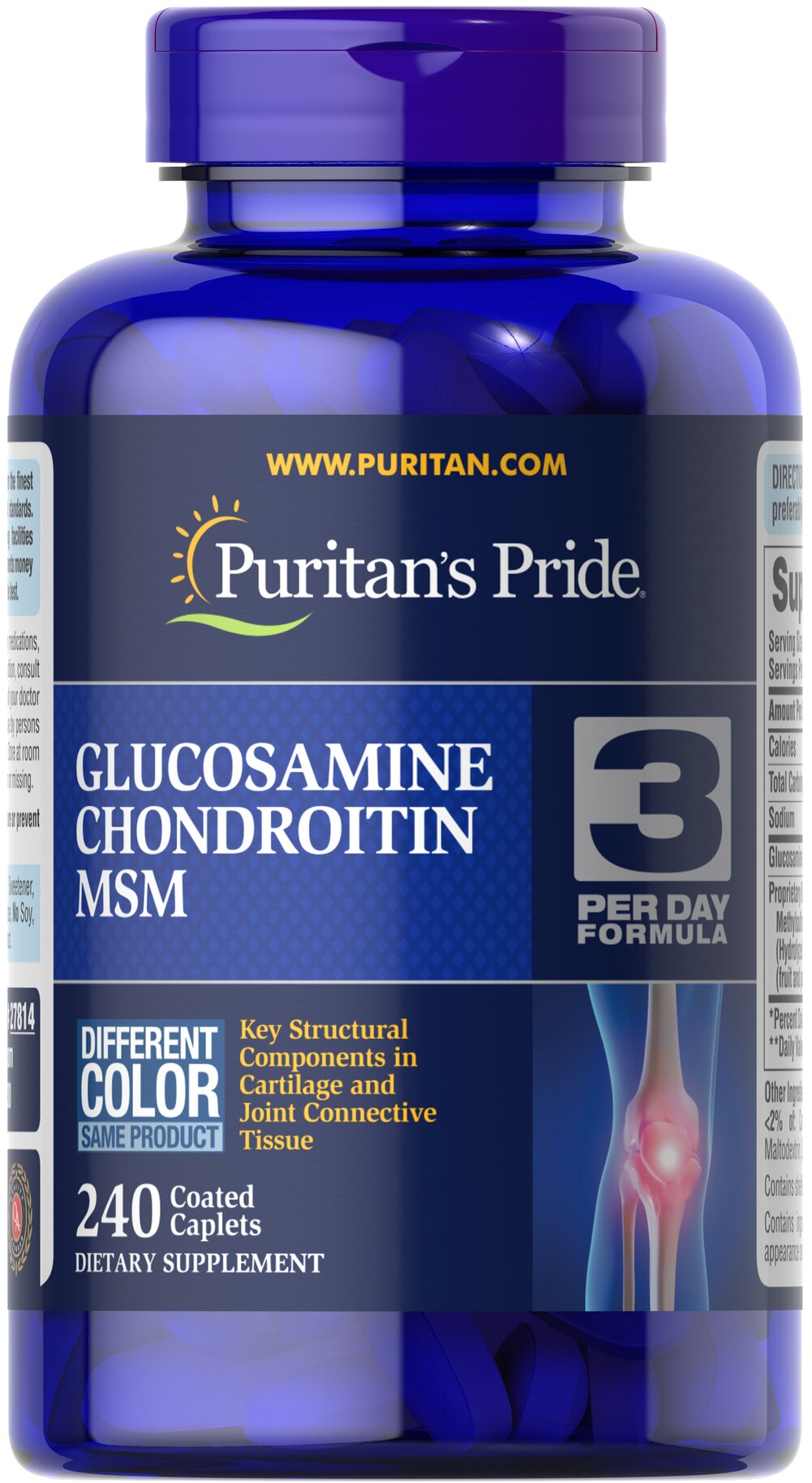 Glucosamine, Chondroitin & MSM -3 Per Day Formula