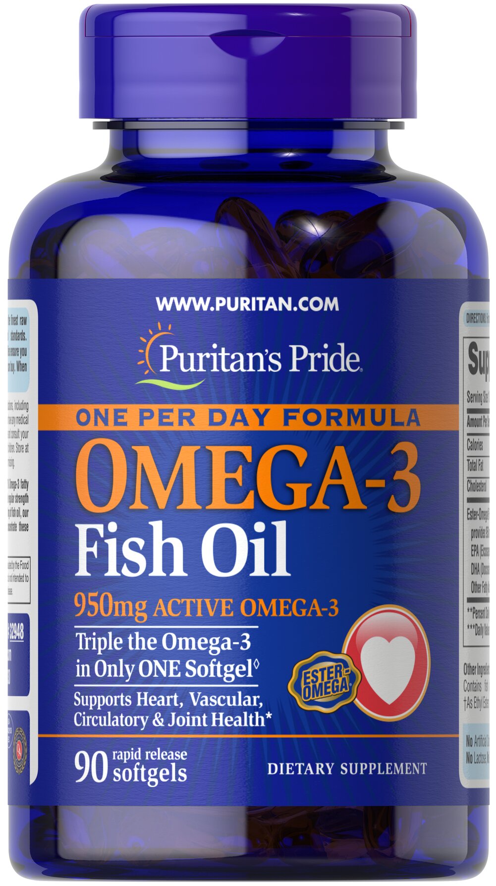 三倍強度 Omega-3 魚油 1400 毫克（950 毫克活性 Omega-3）