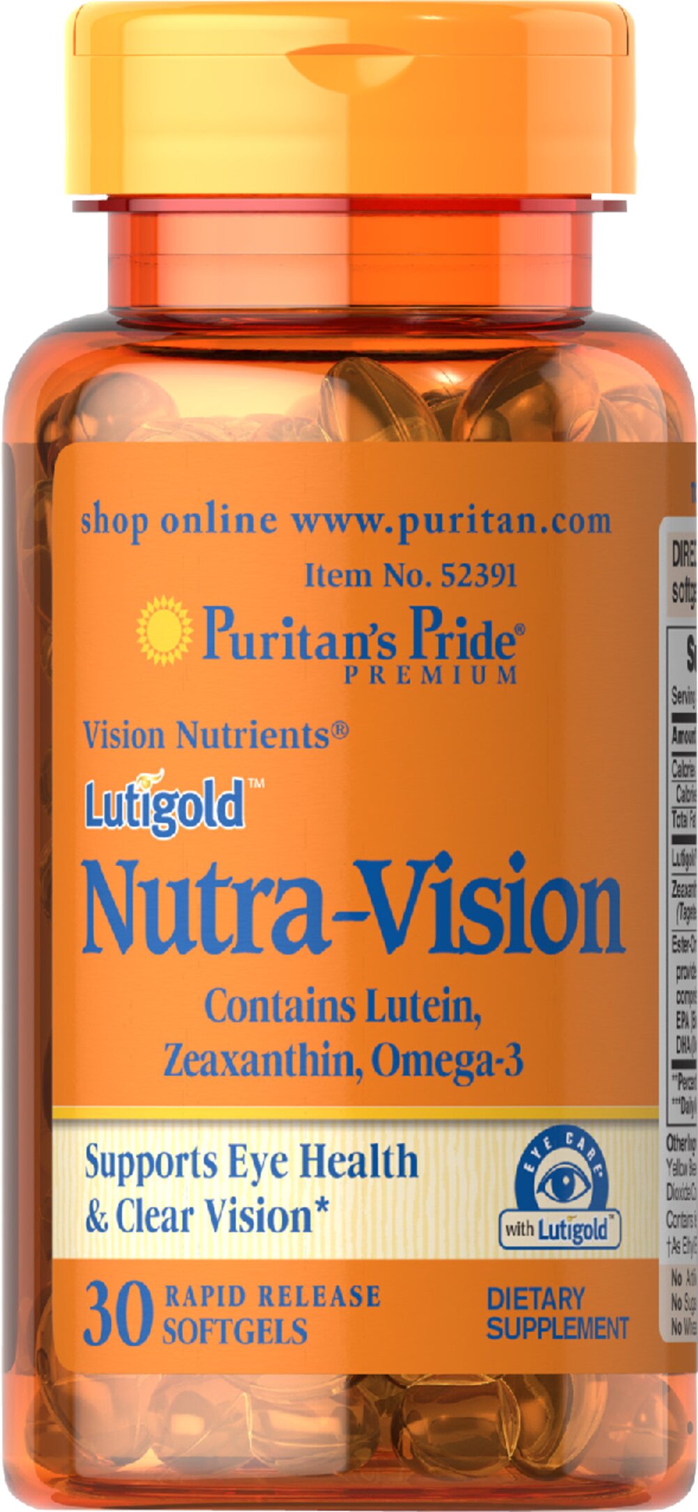 Lutigold™ Nutra-Vision含有葉黃素、玉米黃質和魚油Omega-3